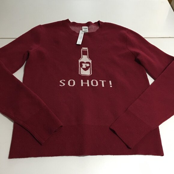 Pink Victoria Secret Sweater Women Small Red Crewneck NWT $69.95 - Picture 1 of 7
